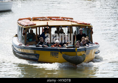 A ferry boat at St. Augustine`s Reach, Bristol, UK Stock Photo